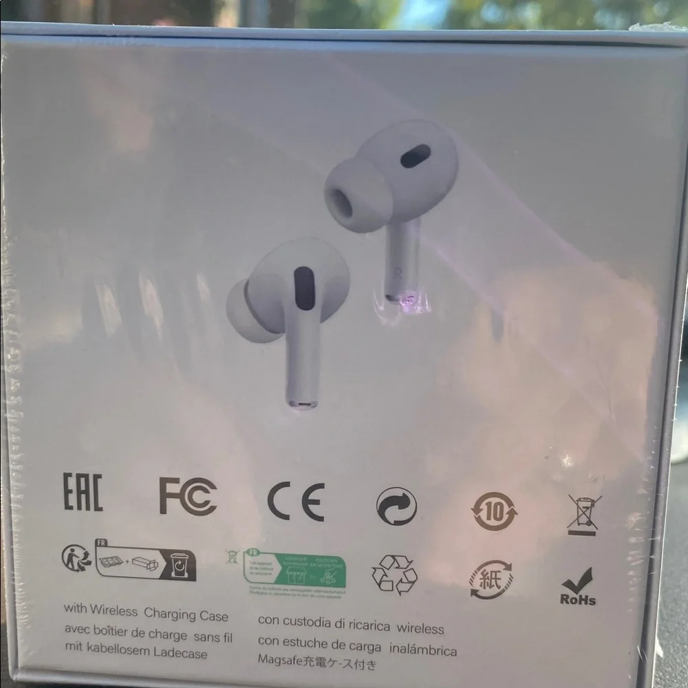 White Wireless Earbuds with Charging Case